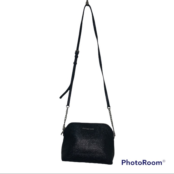 Michael Kors black glitzy over the shoulder chain and leather strap - Picture 3 of 6